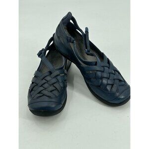 Bare Traps Farrell Women's Shoes Blue Comfort Woven Faux Leather Rubber Sole 8M